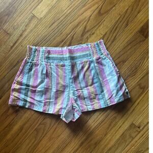 Roxy Handmade Life Stripe Shorts | Women’s Mid-Rise | Cotton Linen Blend